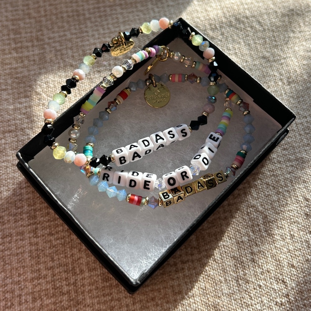 SET of THREE Little Words Project Bracelets